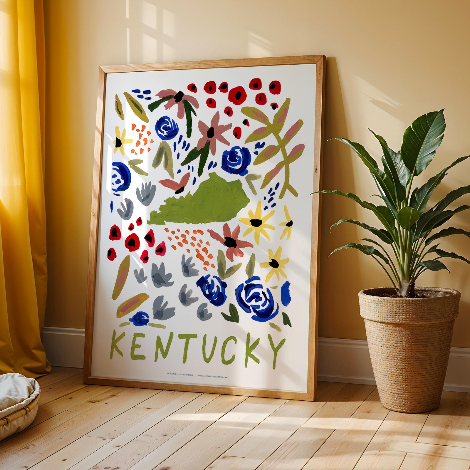 Kentucky American Gouache Print