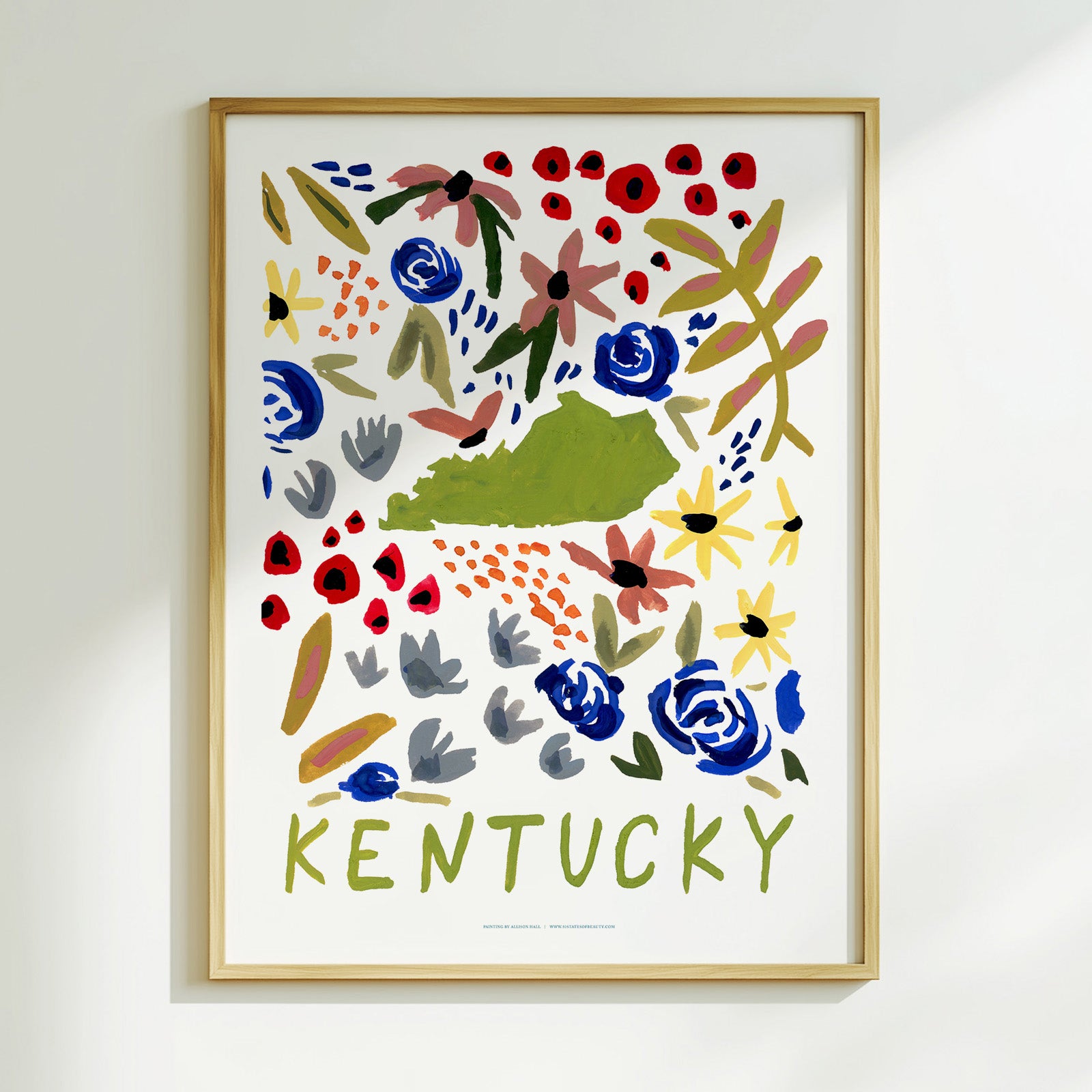 Kentucky American Gouache Print