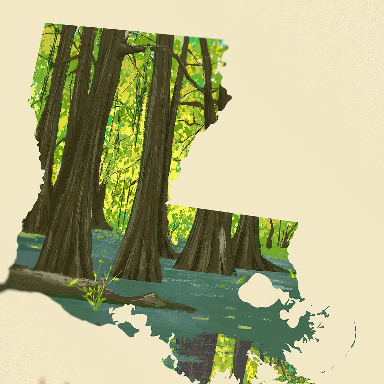 Louisiana Cypress Print
