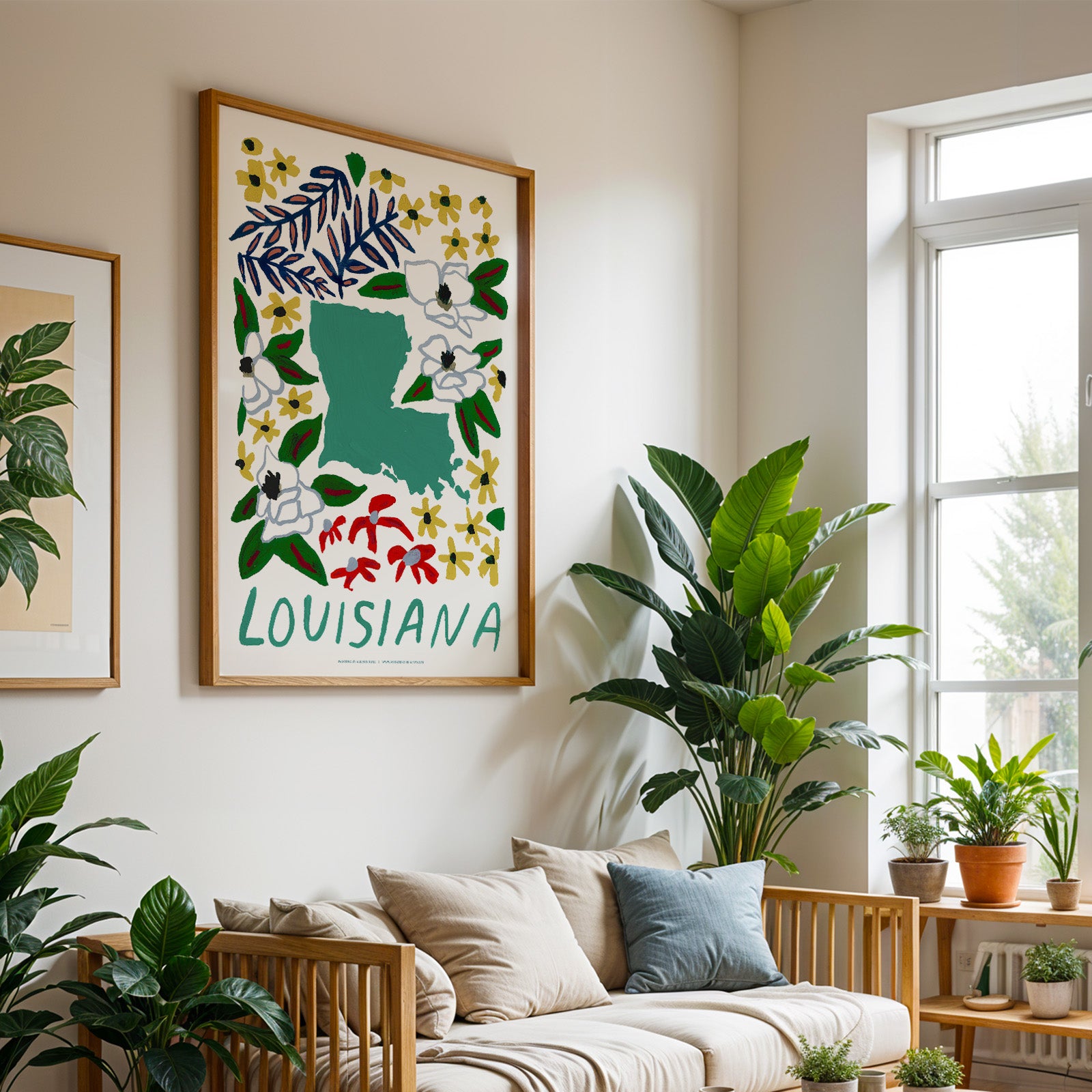 Louisiana American Gouache Print