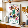 Maine American Gouache Print