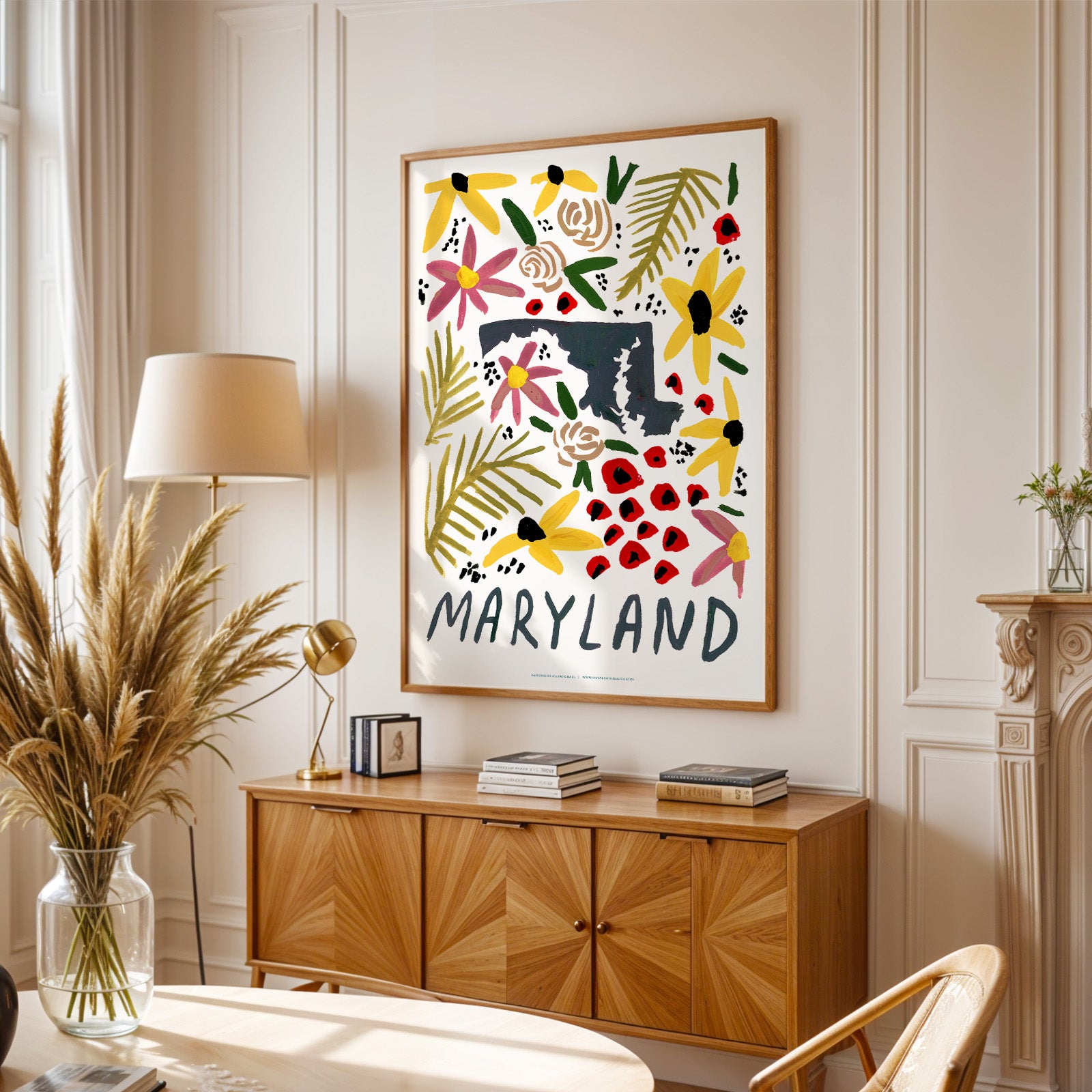 Maryland American Gouache Print