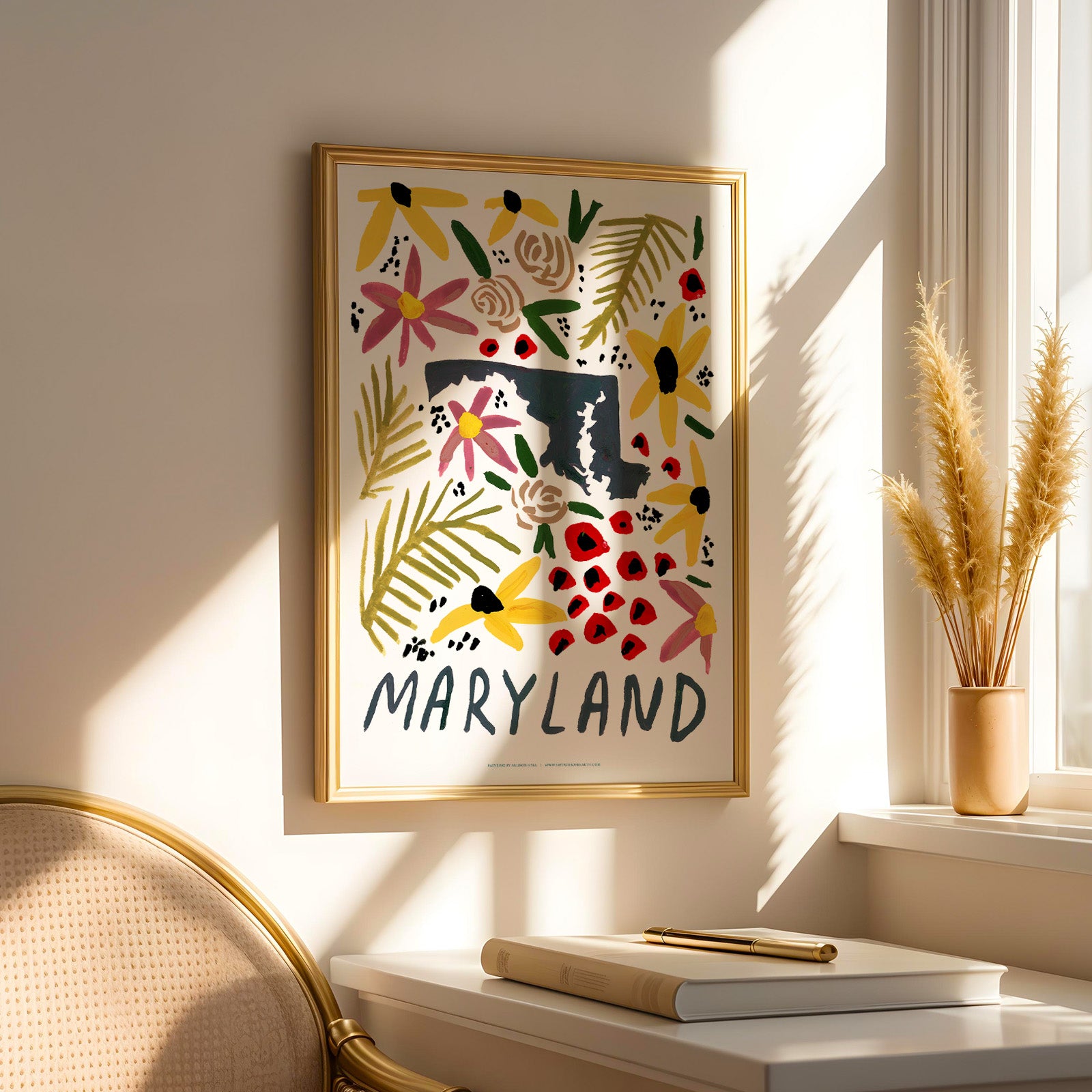 Maryland American Gouache Print