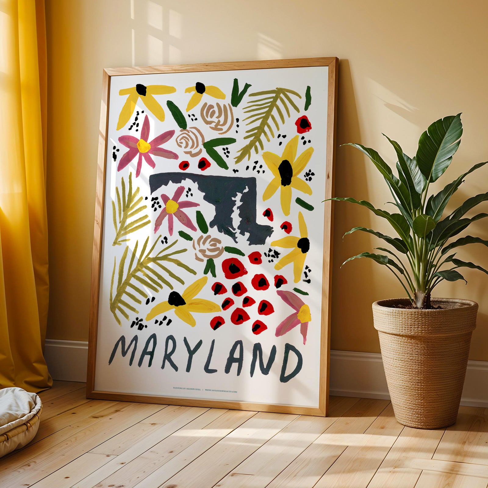 Maryland American Gouache Print
