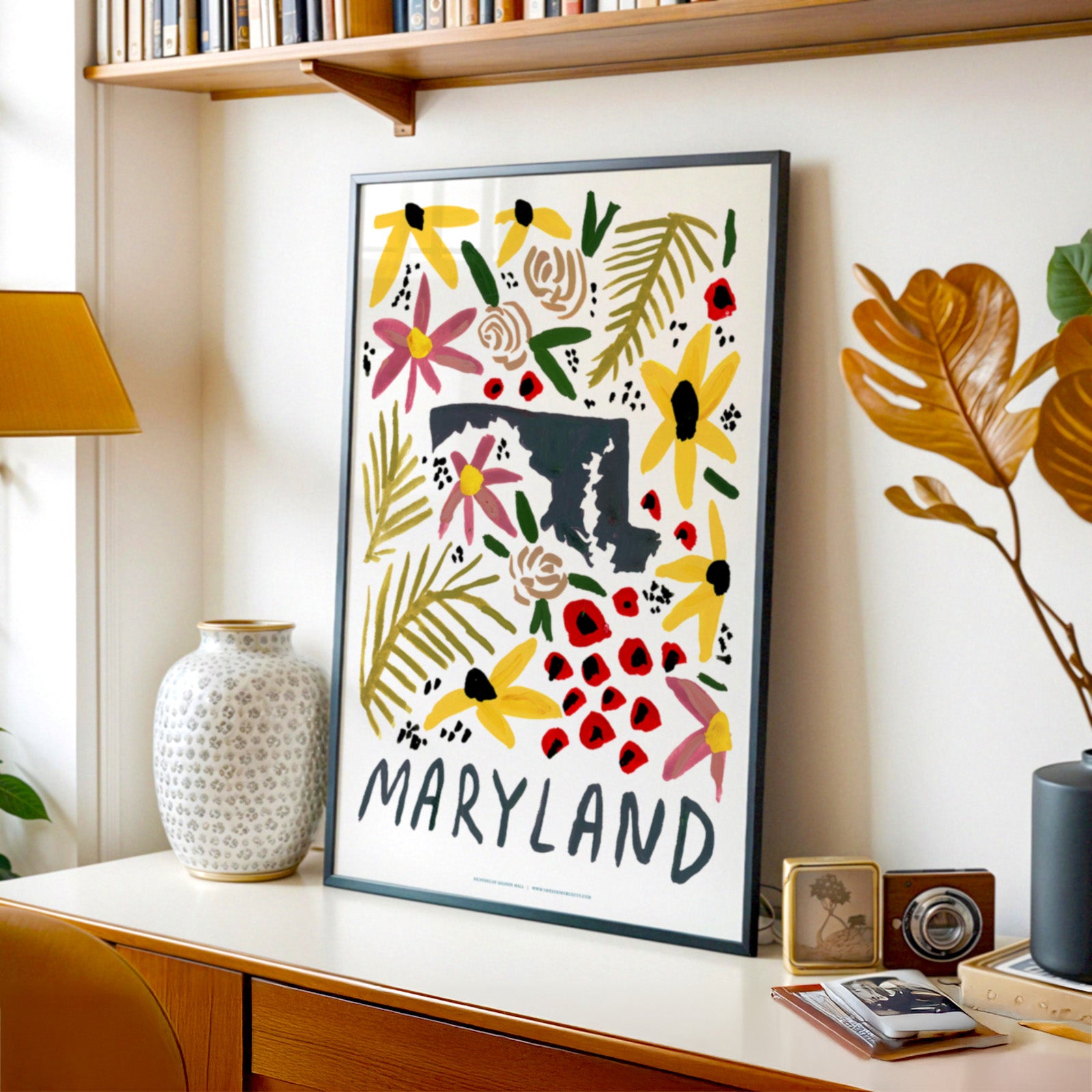 Maryland American Gouache Print