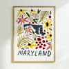Maryland American Gouache Print