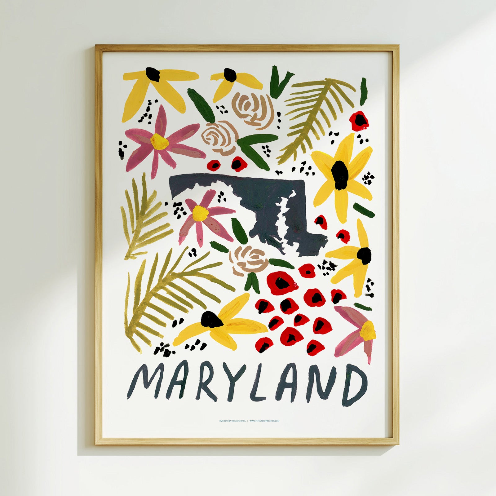 Maryland American Gouache Print