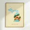 Michigan State Print -  Pictured Rocks
