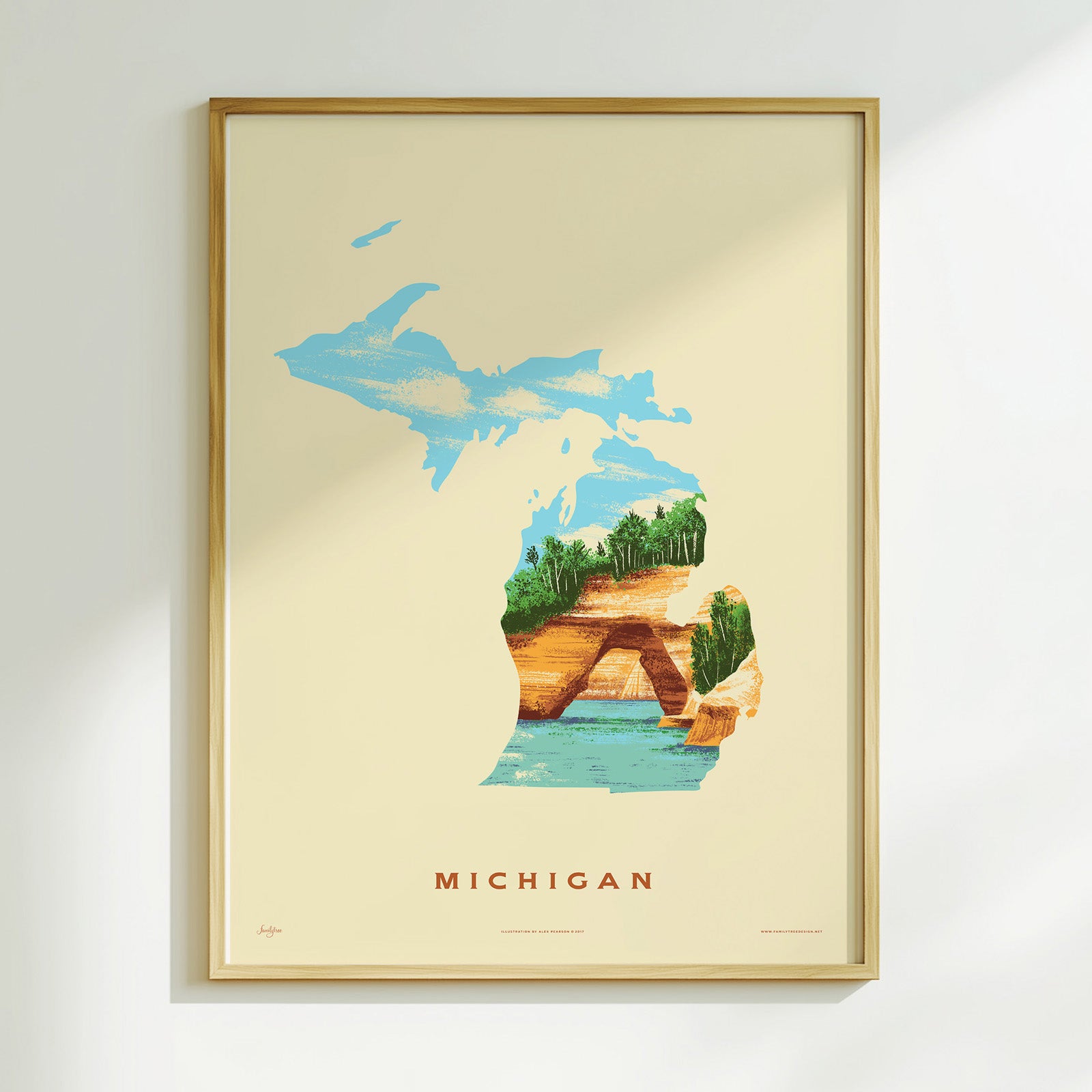 Michigan State Print Pictured Rocks 50 States of Beauty