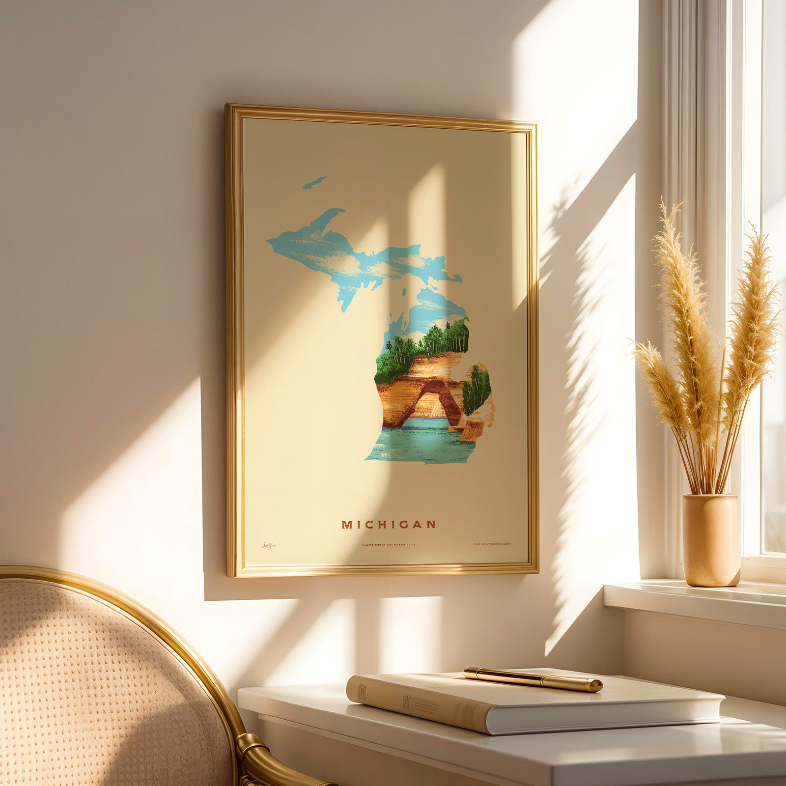 Michigan State Print -  Pictured Rocks