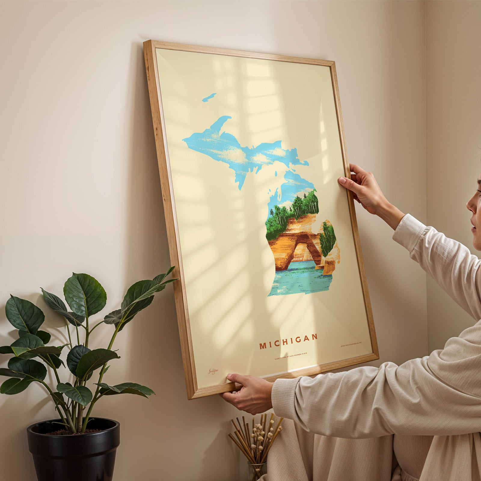 Michigan State Print -  Pictured Rocks