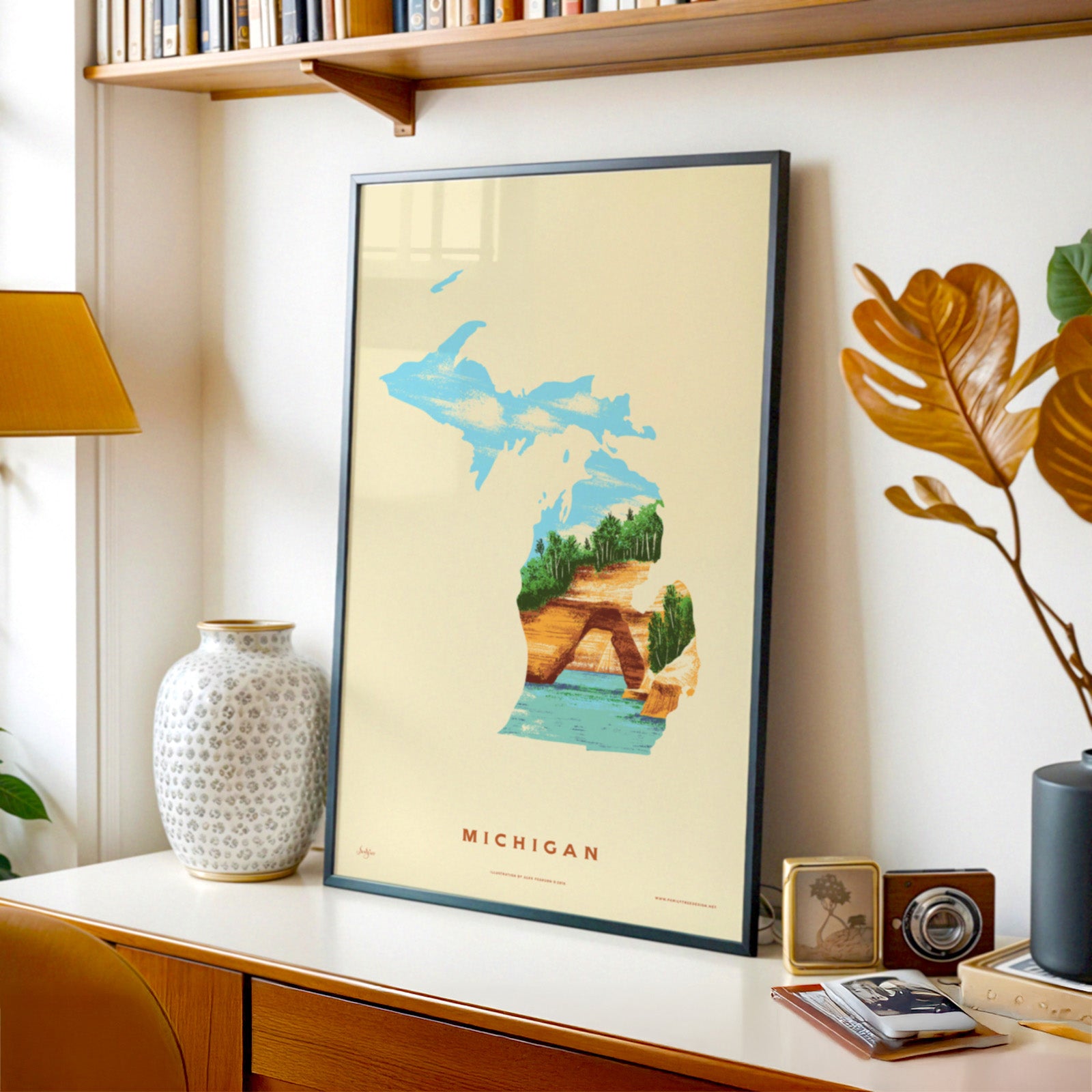 Michigan State Print -  Pictured Rocks