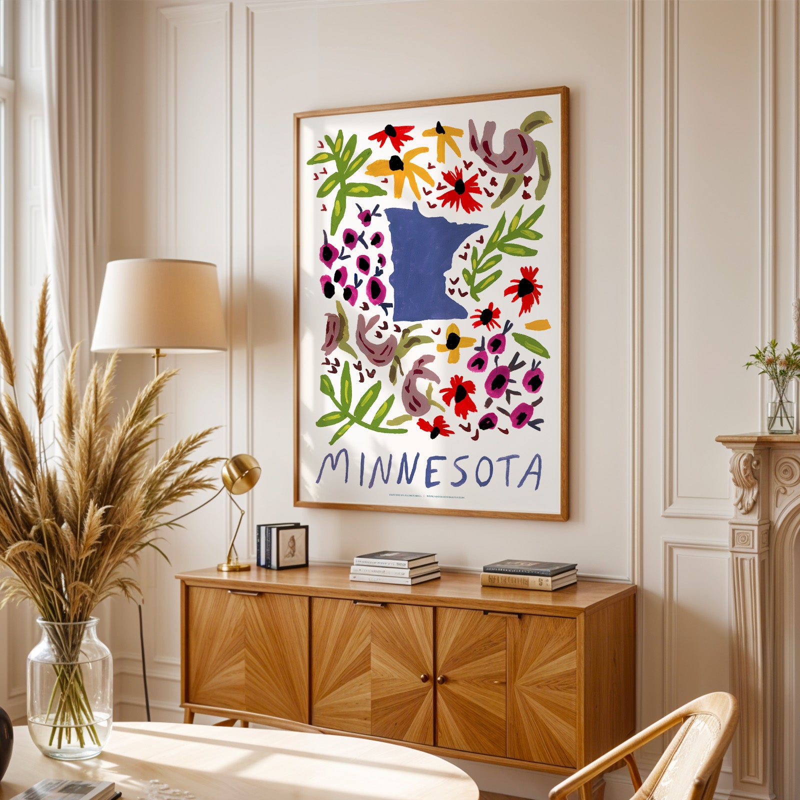 Minnesota American Gouache Print