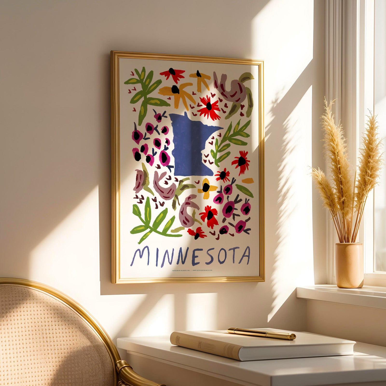 Minnesota American Gouache Print
