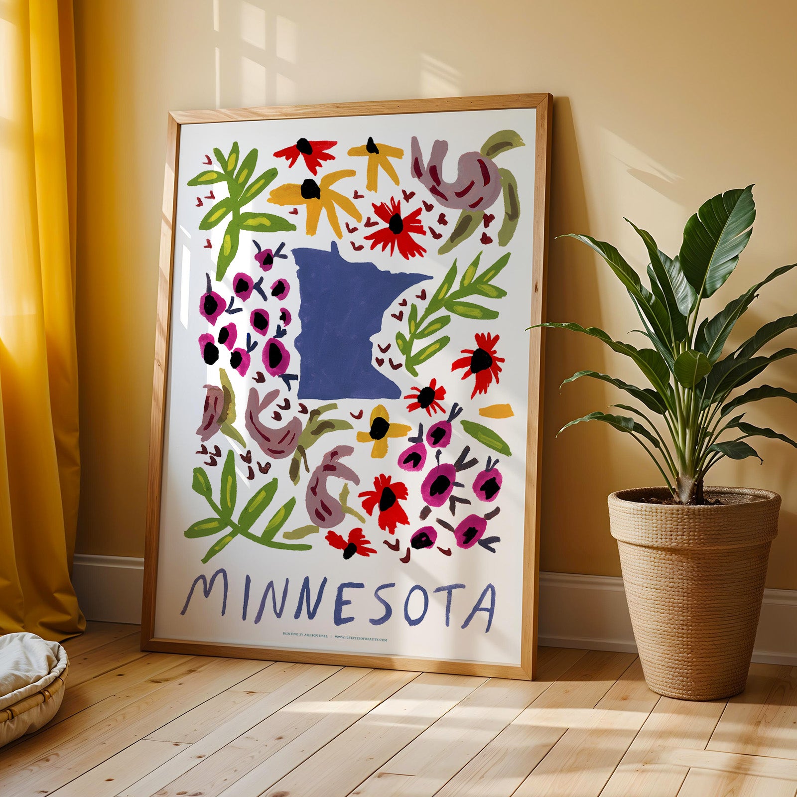 Minnesota American Gouache Print