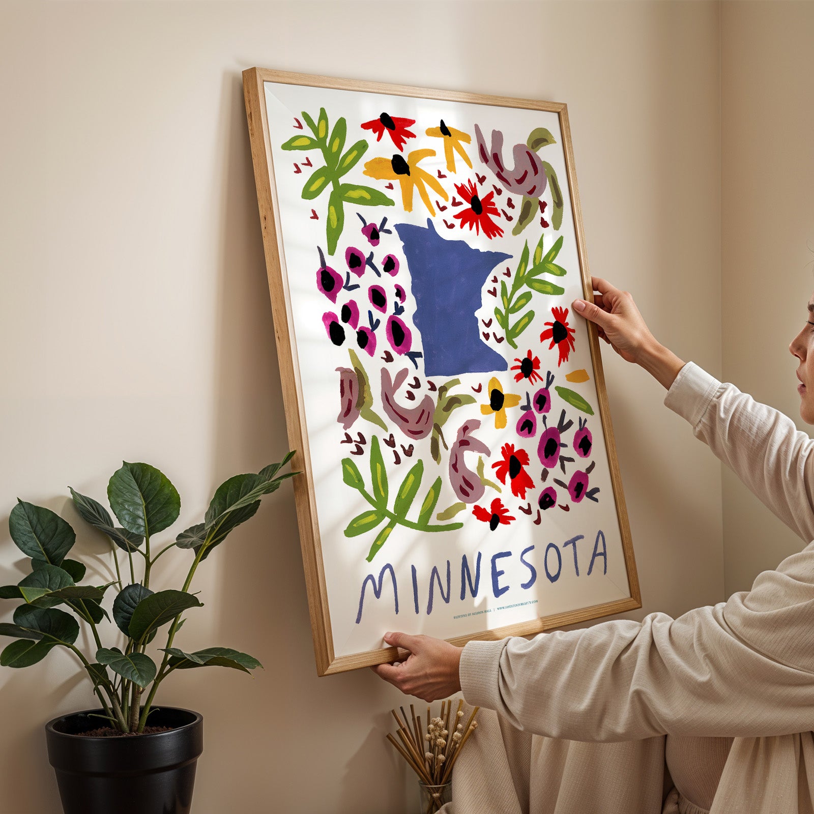 Minnesota American Gouache Print