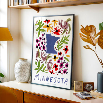 Minnesota American Gouache Print