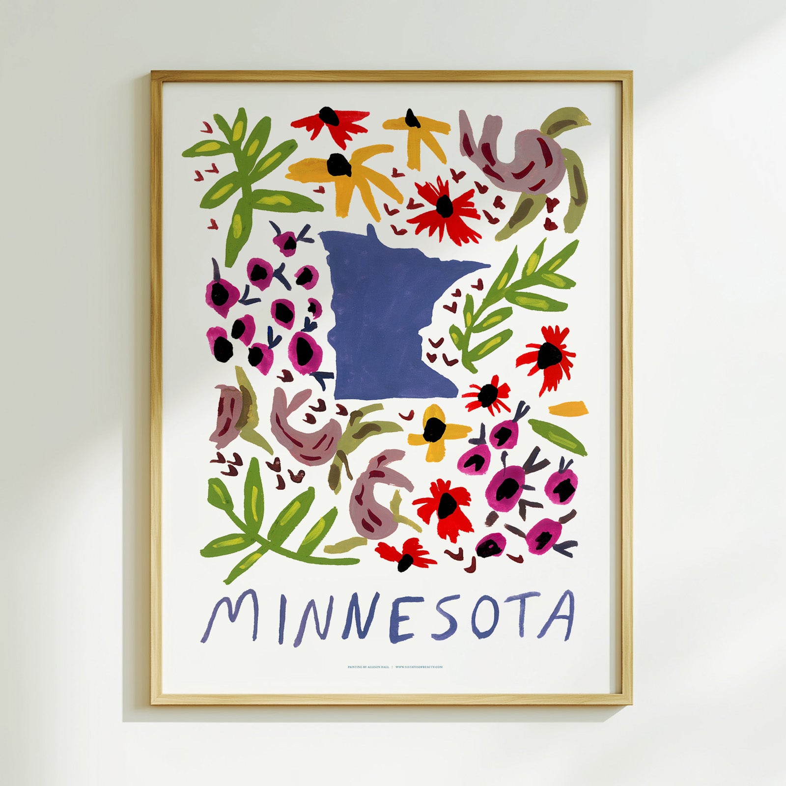 Minnesota American Gouache Print
