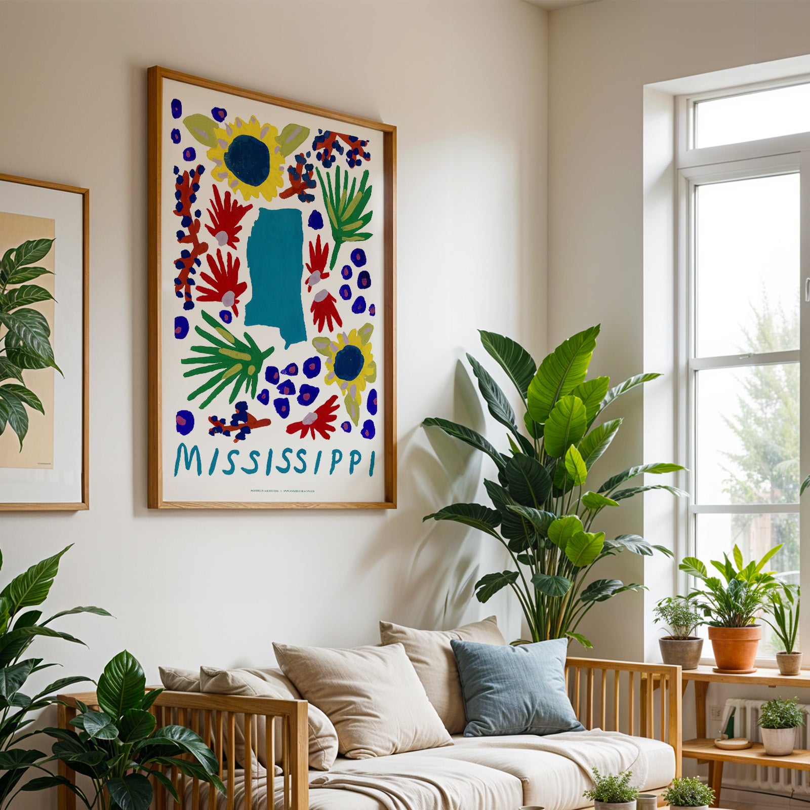 Mississippi American Gouache Print