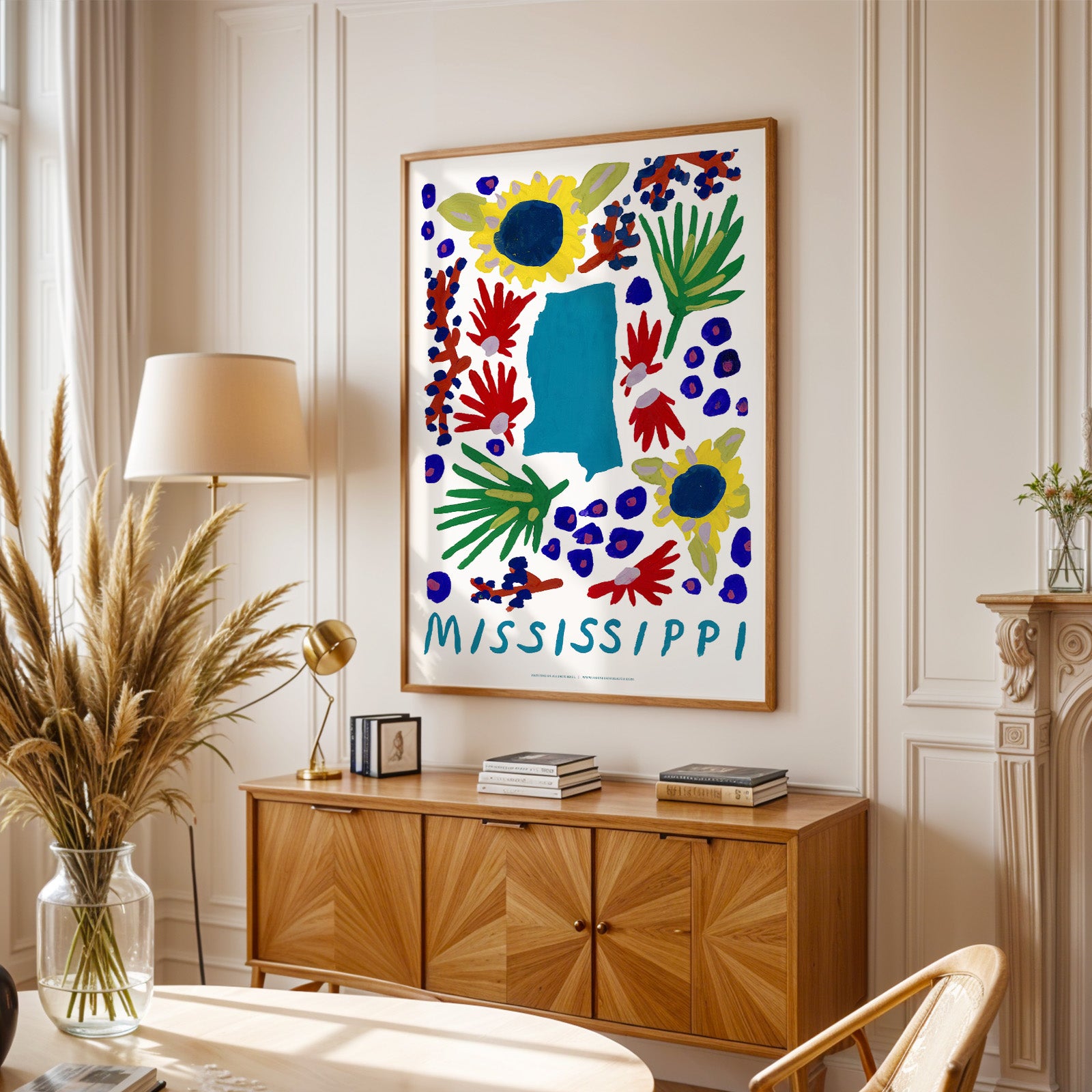 Mississippi American Gouache Print