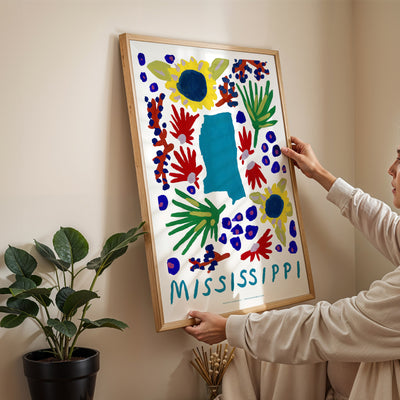 Mississippi American Gouache Print