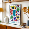 Mississippi American Gouache Print
