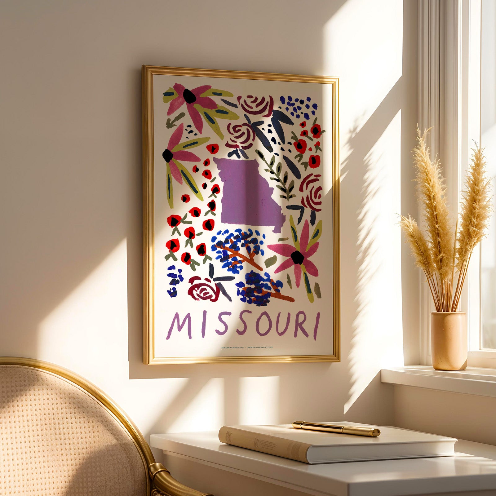 Missouri American Gouache Print