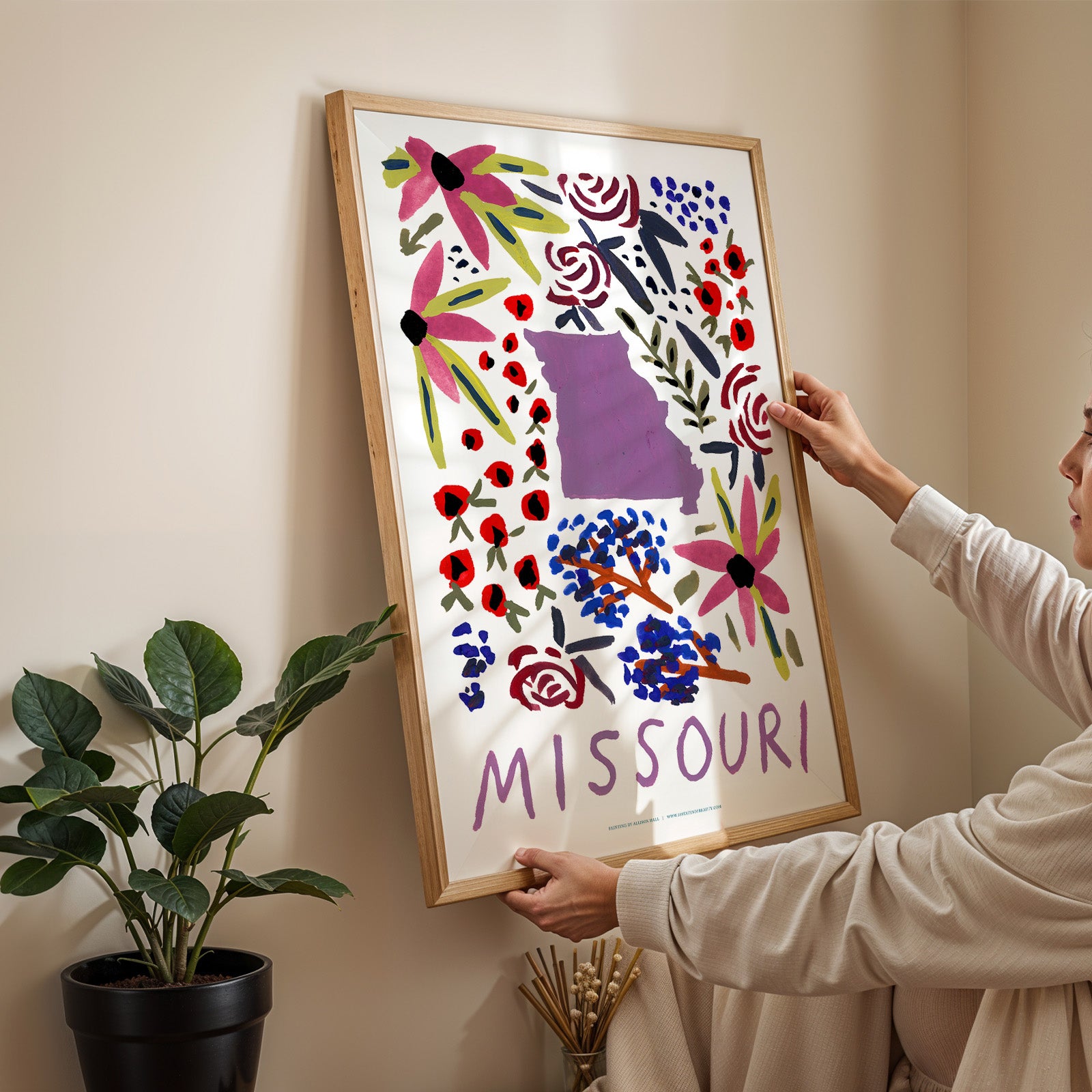 Missouri American Gouache Print