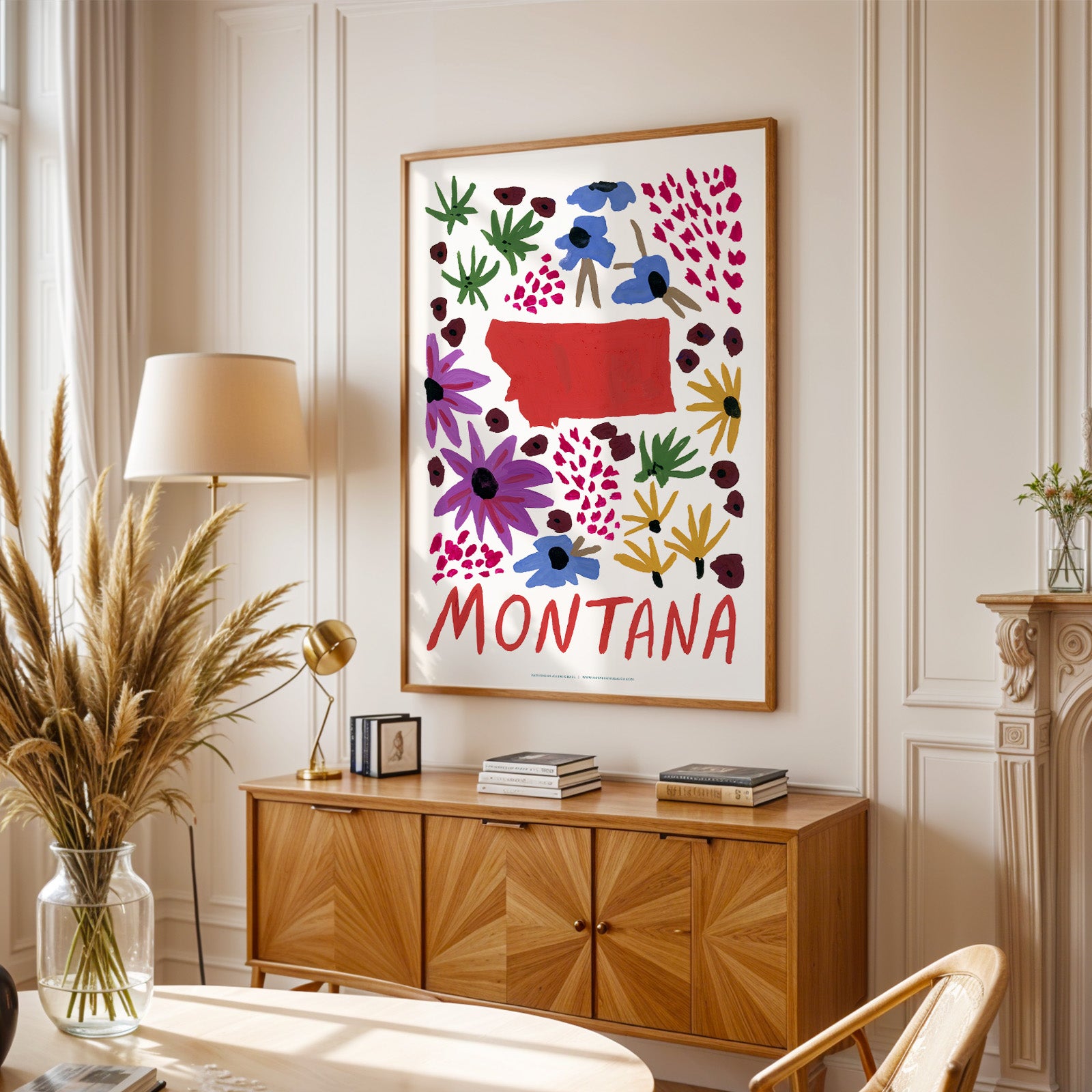 Montana American Gouache Print