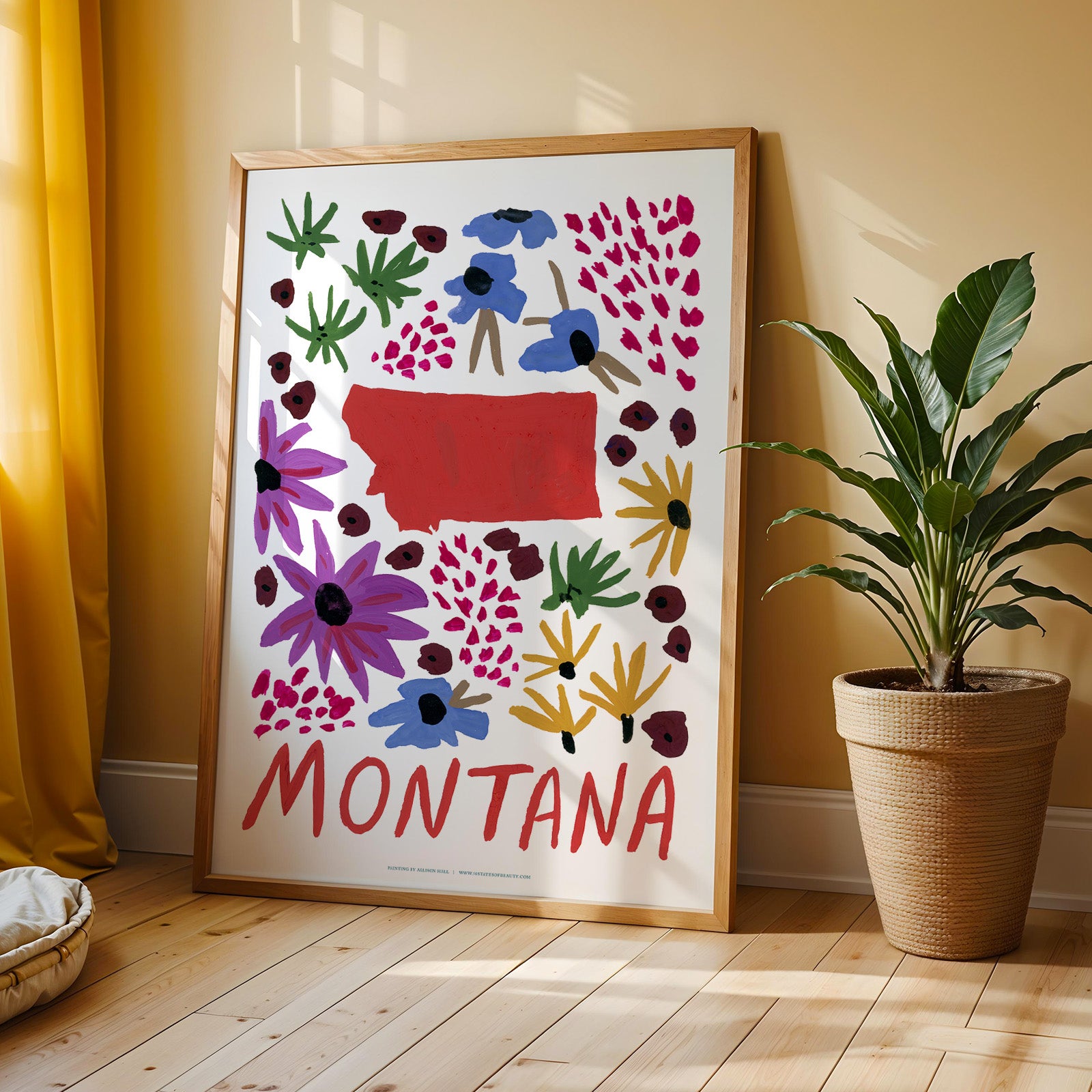 Montana American Gouache Print