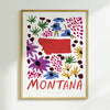 Montana American Gouache Print