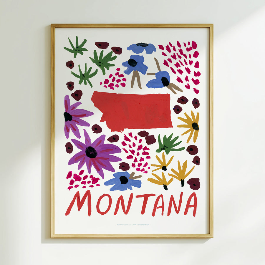 Montana American Gouache Print