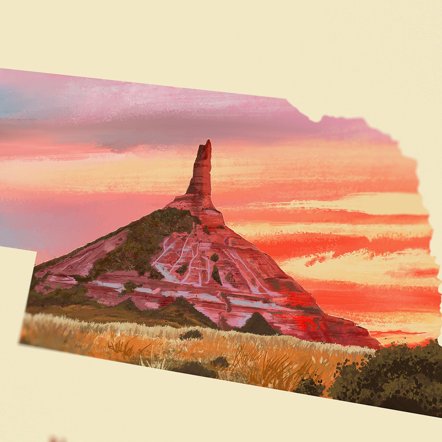 Nebraska Chimney Rock Print
