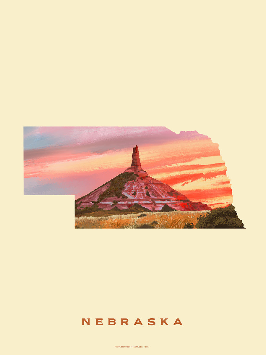 Nebraska Chimney Rock Print