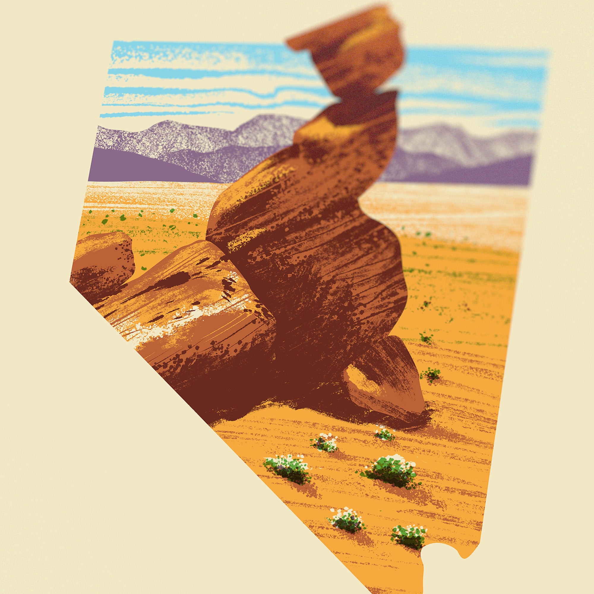 Nevada State Print - Valley of Fire