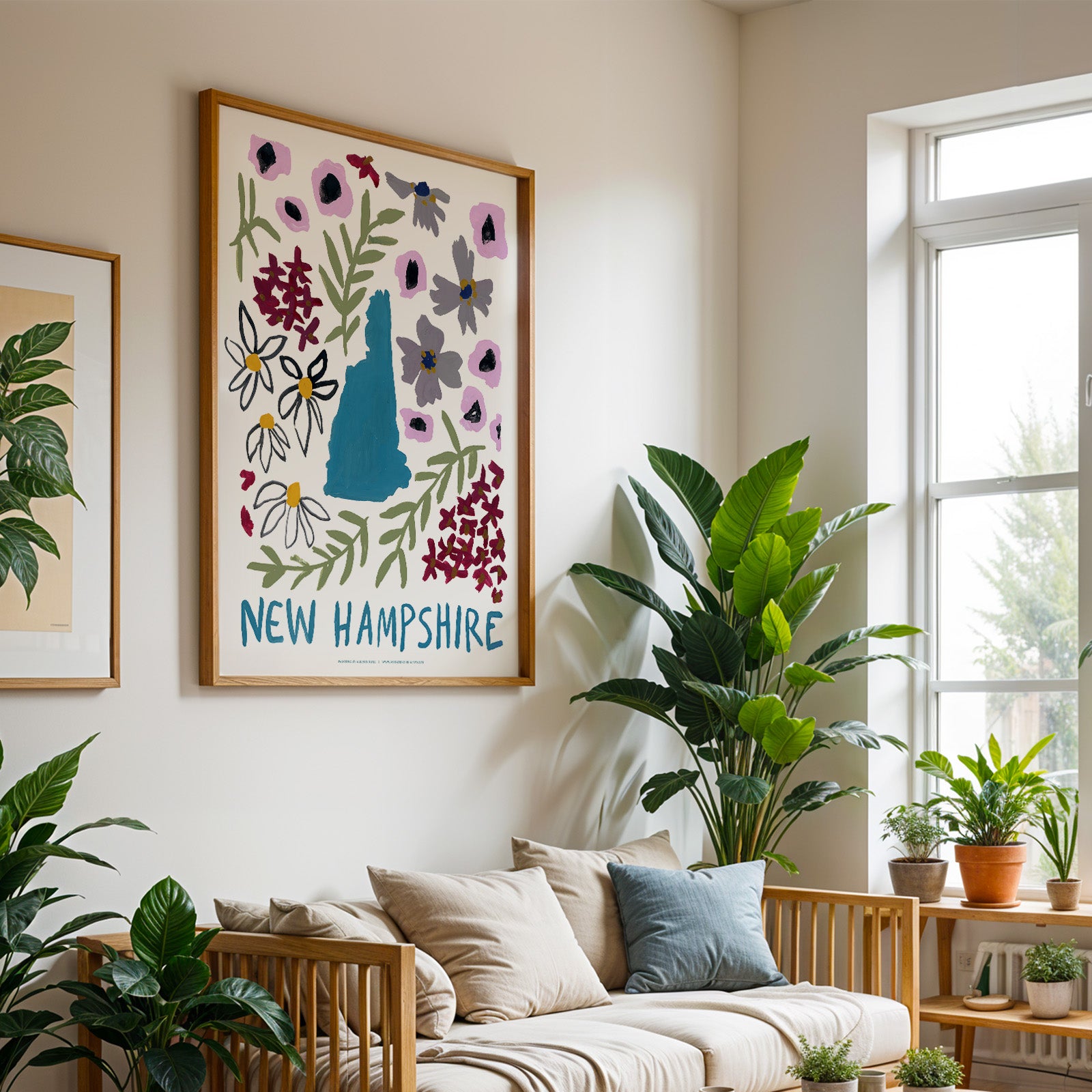 New Hampshire American Gouache Print