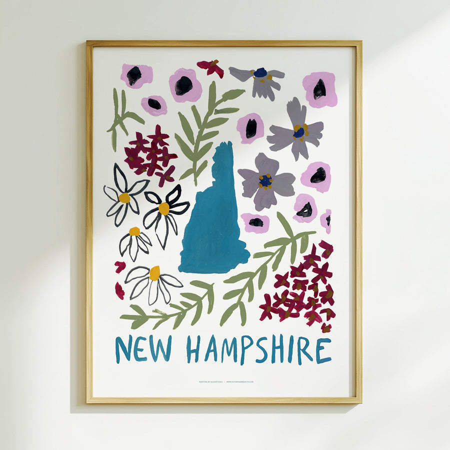 New Hampshire American Gouache Print