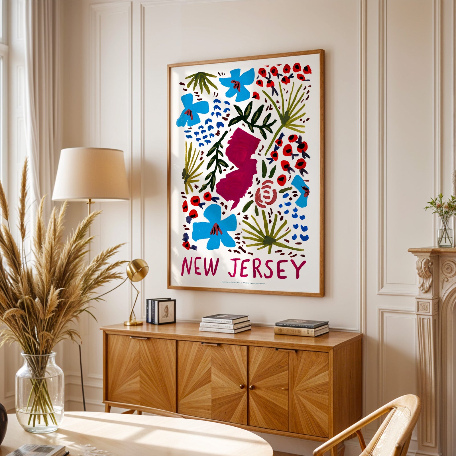 New Jersey American Gouache Print