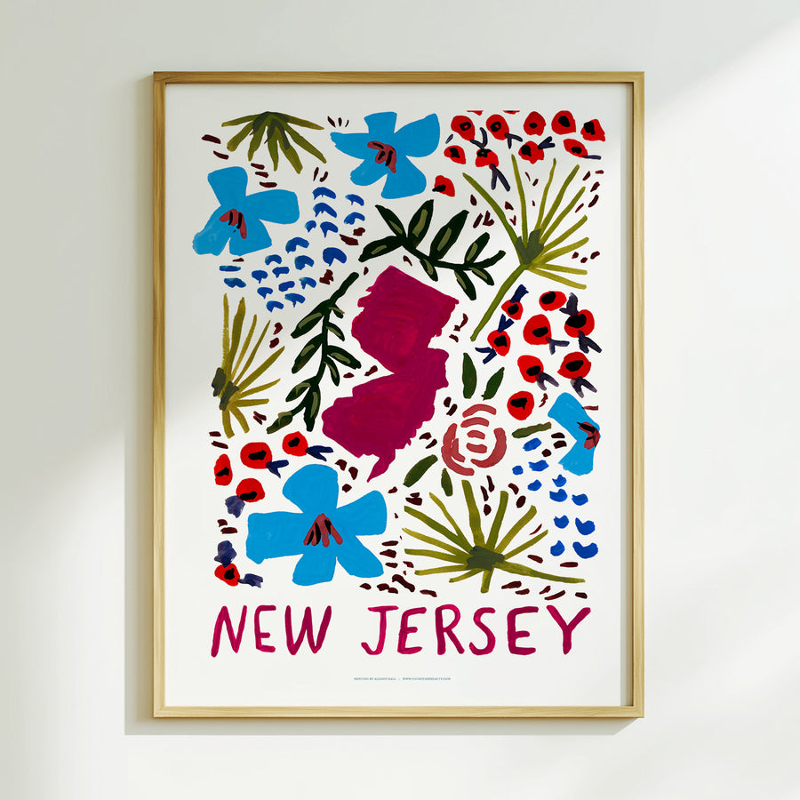 New Jersey American Gouache Print