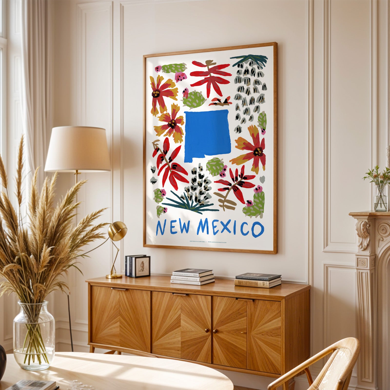 New Mexico American Gouache Print