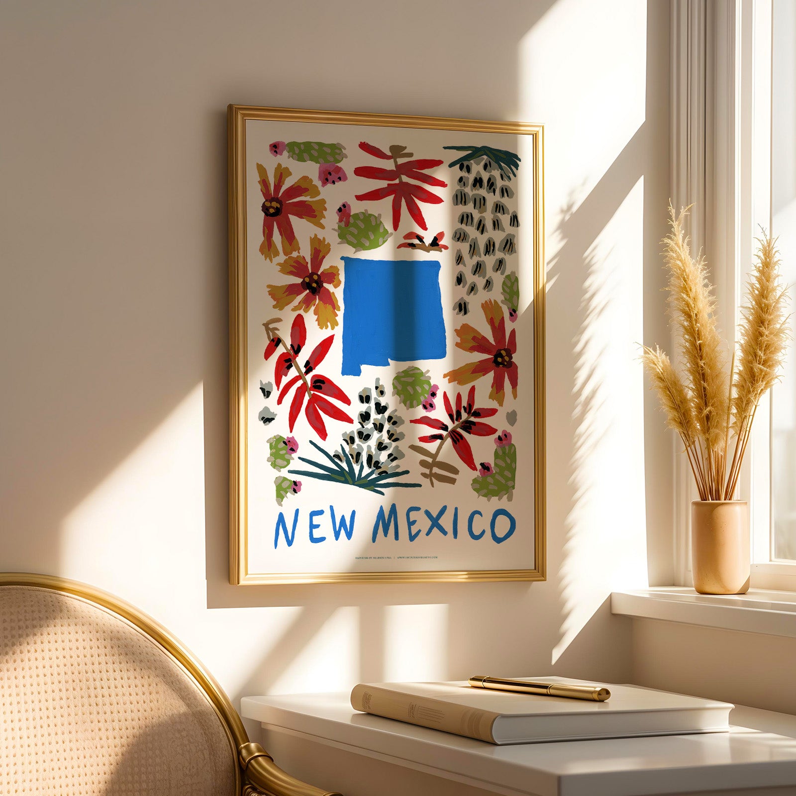 New Mexico American Gouache Print