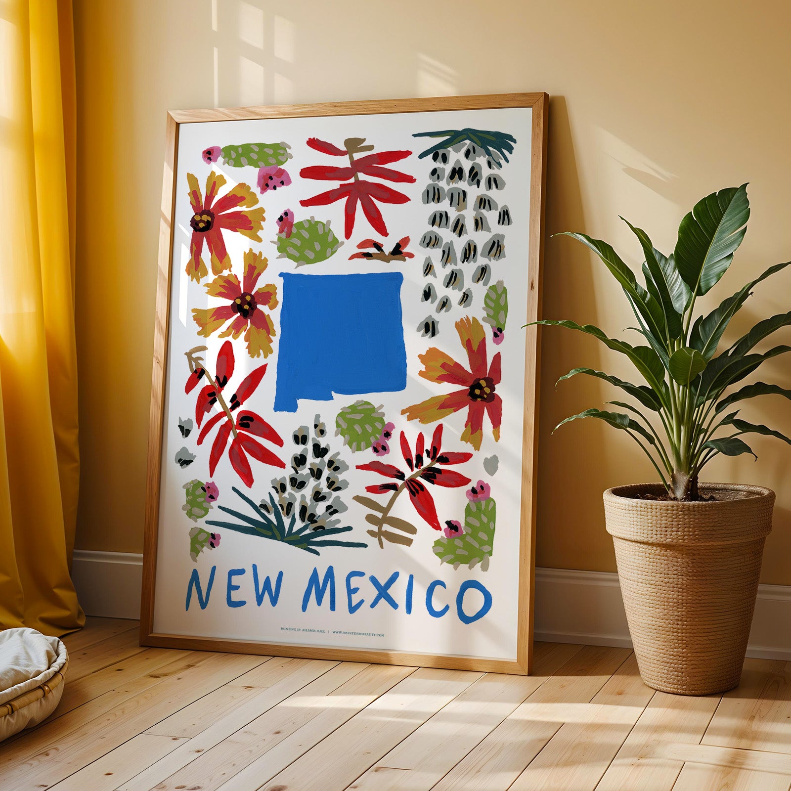 New Mexico American Gouache Print