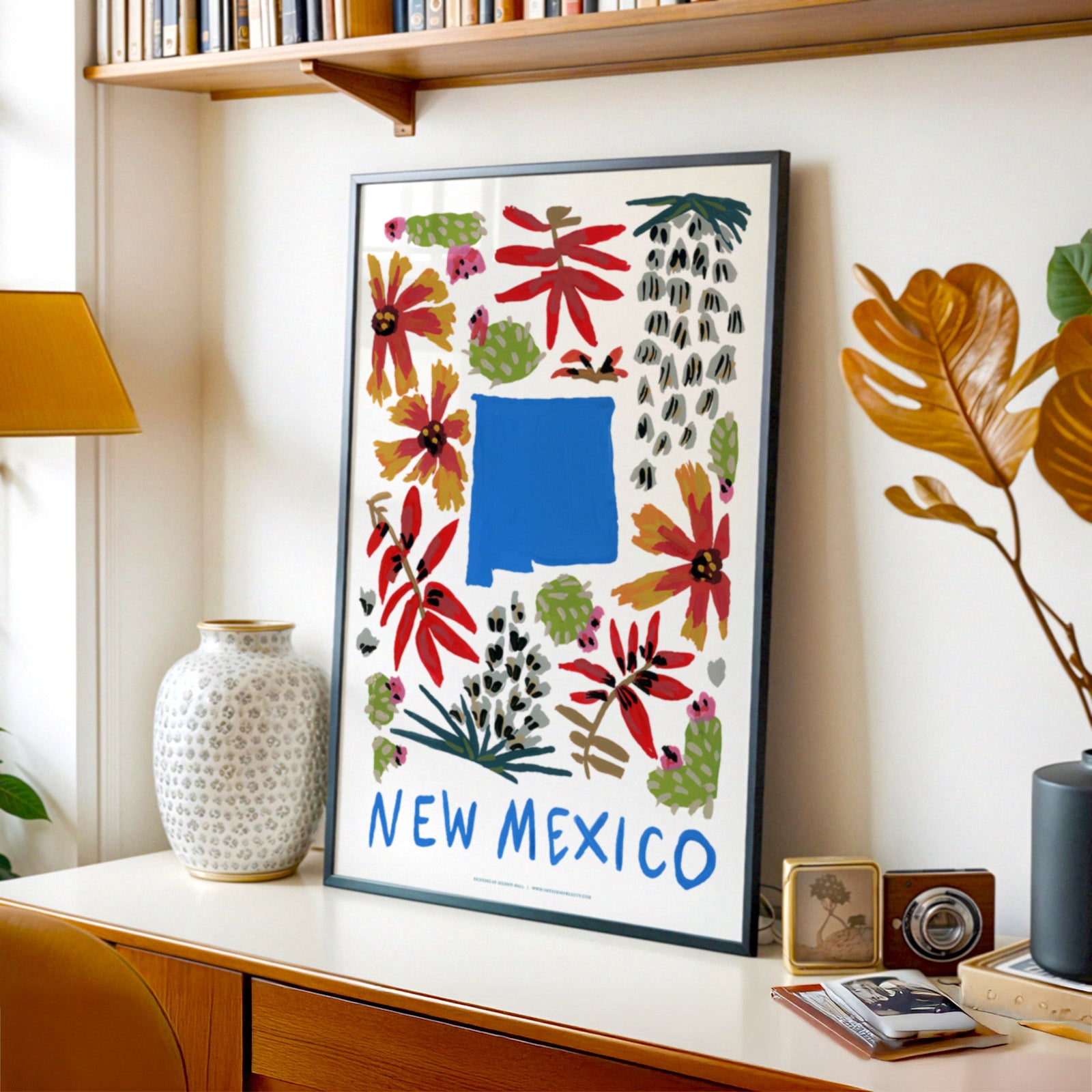 New Mexico American Gouache Print