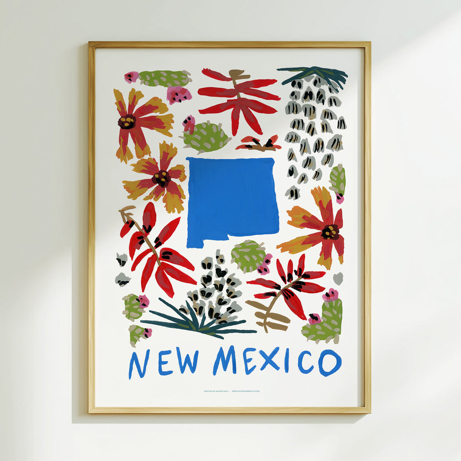 New Mexico American Gouache Print