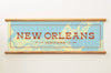 New Orleans Louisiana Canvas Map