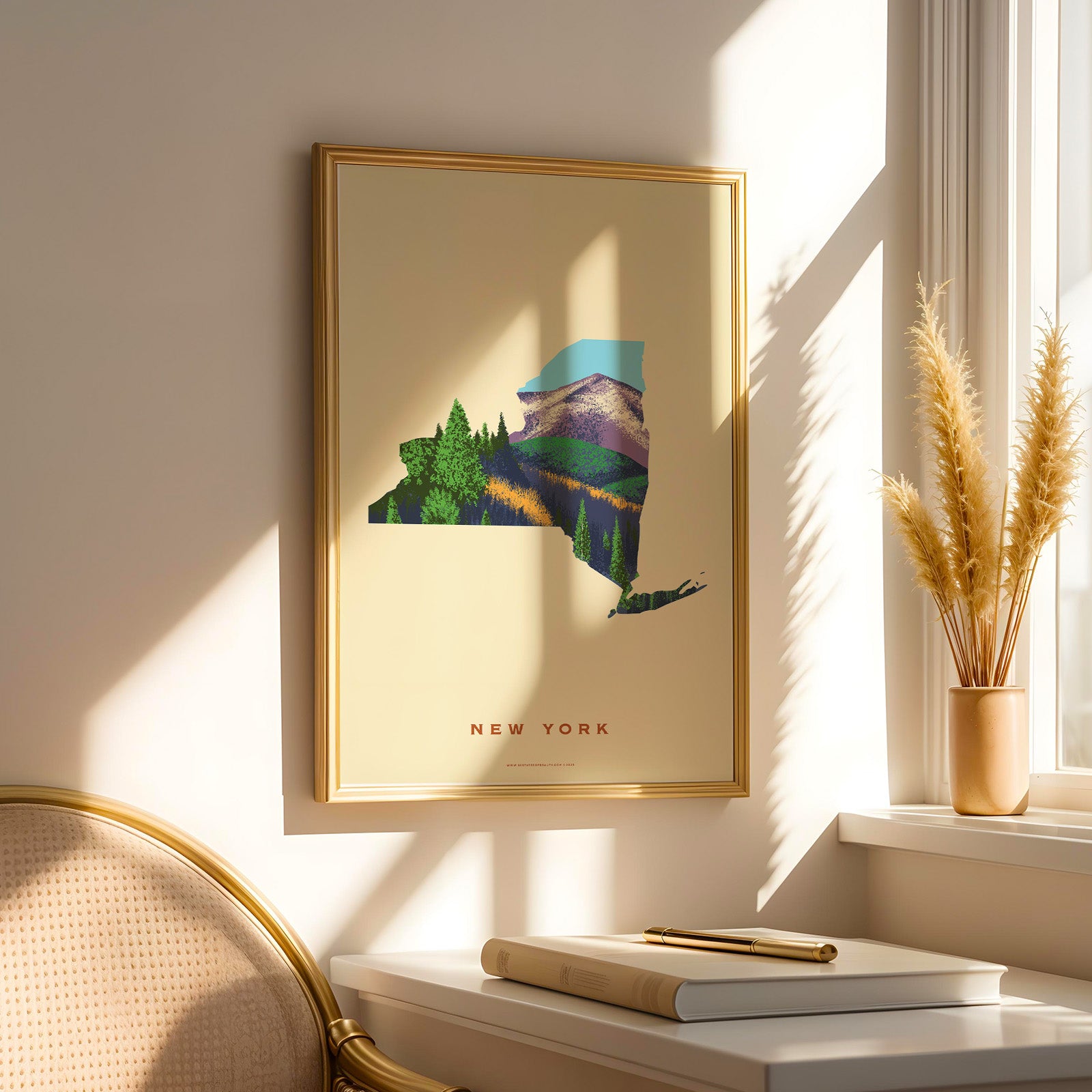 New York State Print - Adirondack Mountains