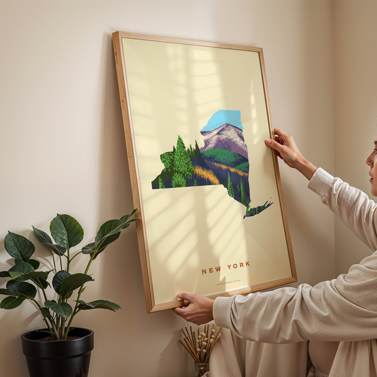 New York State Print - Adirondack Mountains