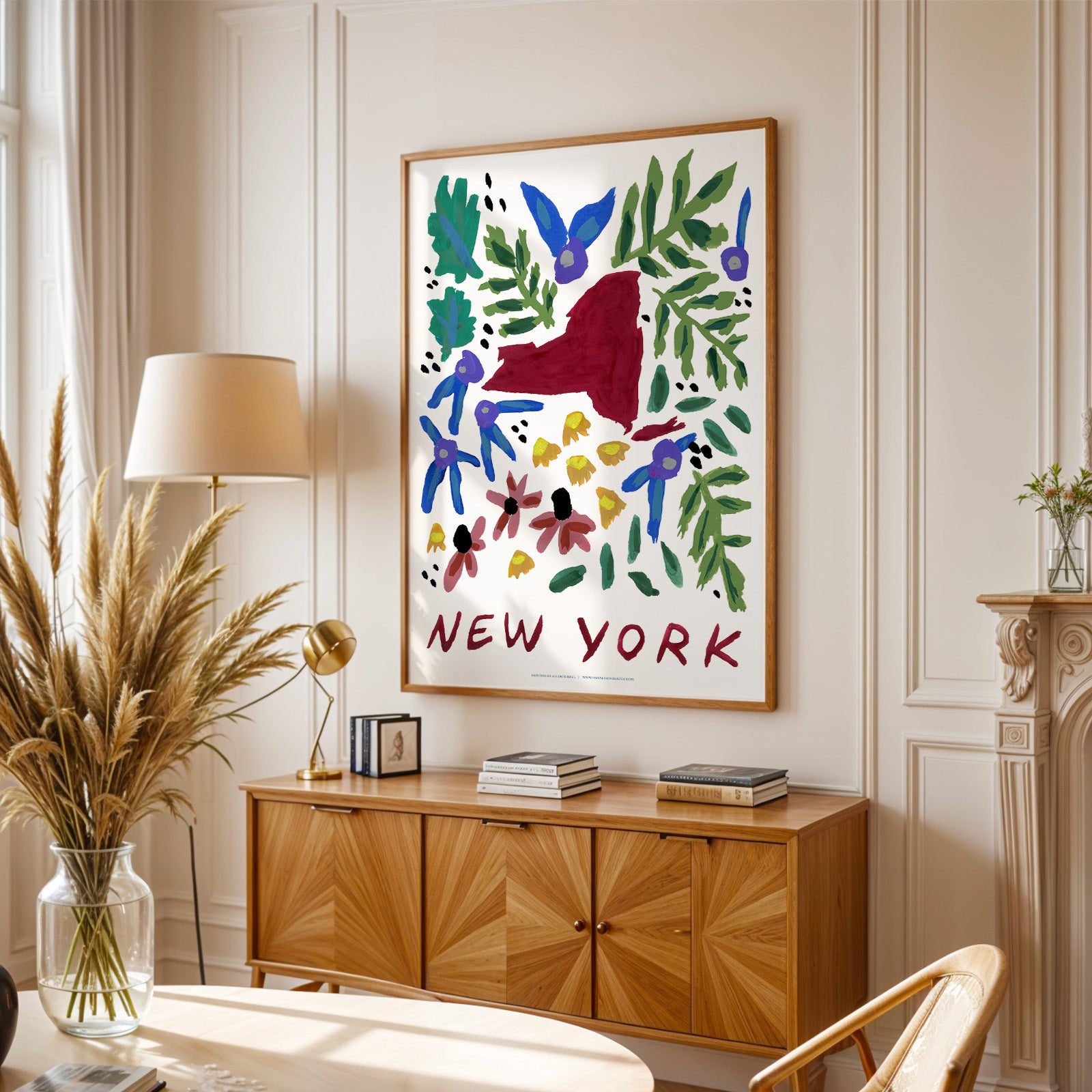 New York American Gouache Print