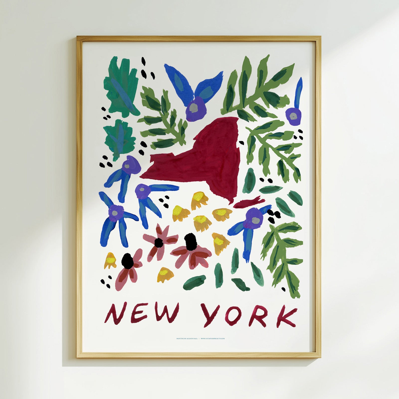 New York American Gouache Print