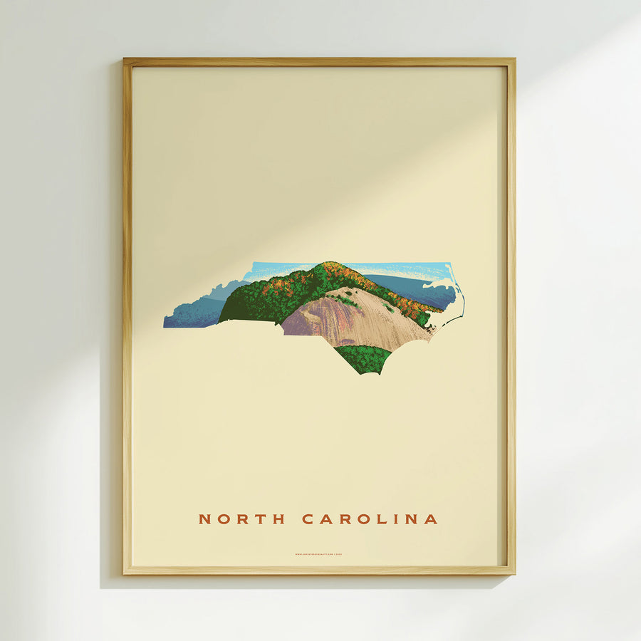 North Carolina State Print - Looking Glass Rock